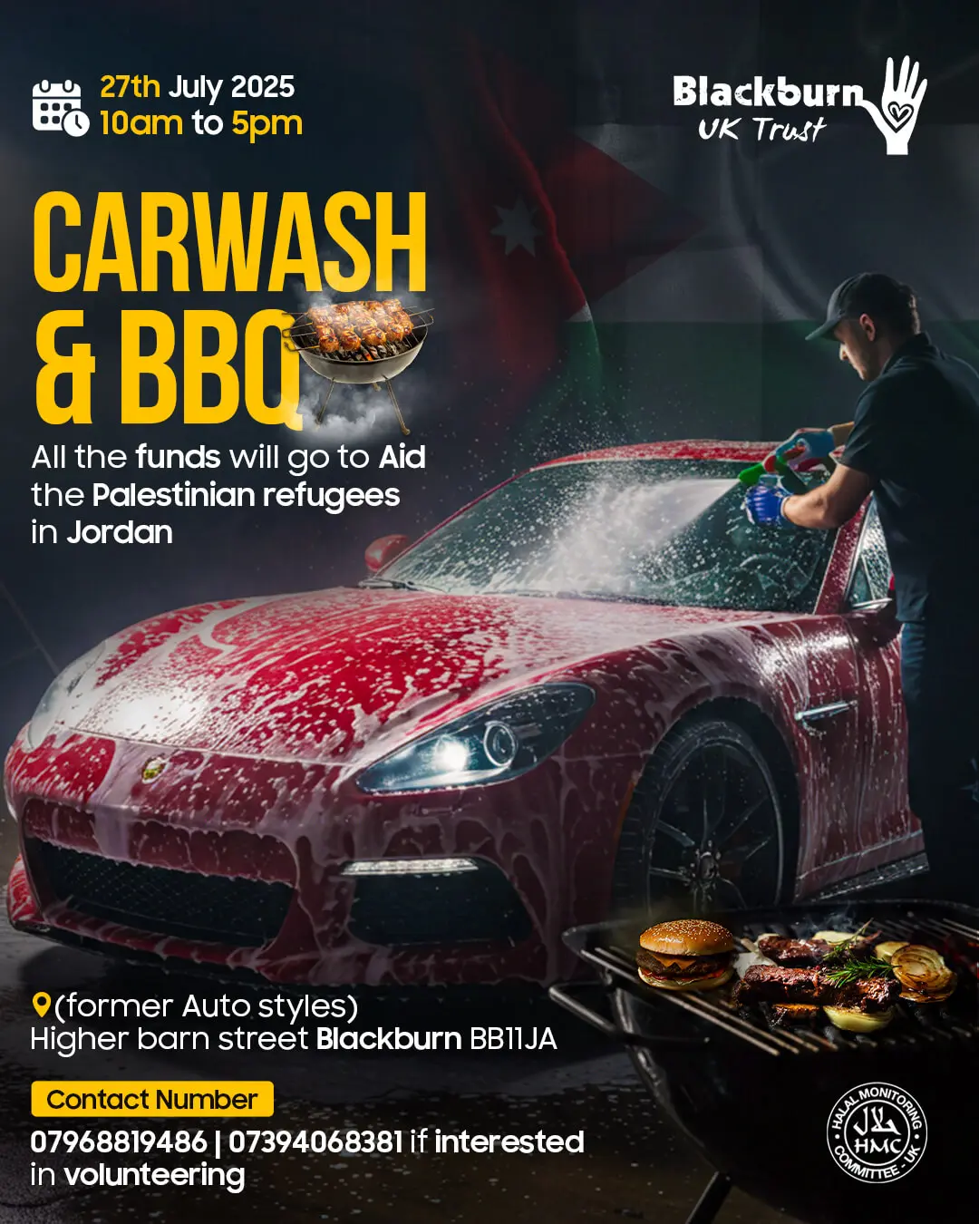 Car Wash & BBQ Fundraiser Poster